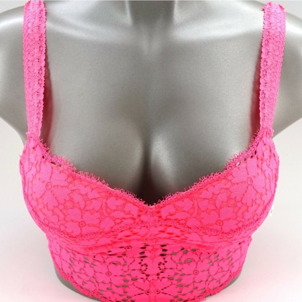 PINK Victorias Secret XS Pushup Hot Pink Bralette